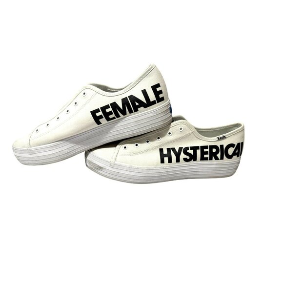 Keds X Rachel Antonoff HYSTERICAL FEMALE Ltd Edition Platform Sneakers Size 10 - Picture 8 of 9